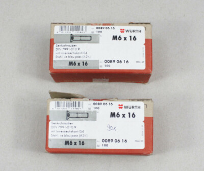 Würth Senkschrauben M6x16 100stück online kaufen | eBay 