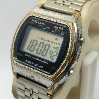 Seiko Alba Quartz Y736-4A40 Pane Light Alarm Chronograph Men's