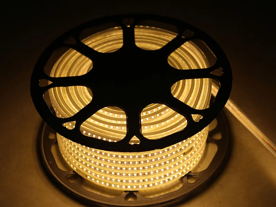 led strip streifen 600x2835 warmweiss 4000Lumen wasserfest led Dimmbar 230V 5m - Bild 2 von 4