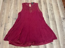 FOREVER 21 Dress, Women's Size Medium, Maroon, Sleeveless, See Through