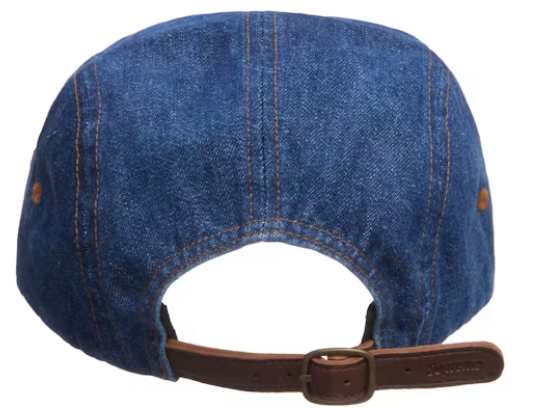 Supreme Washed Chino Twill Camp Cap FW22 Blue Denim Hat Box Logo