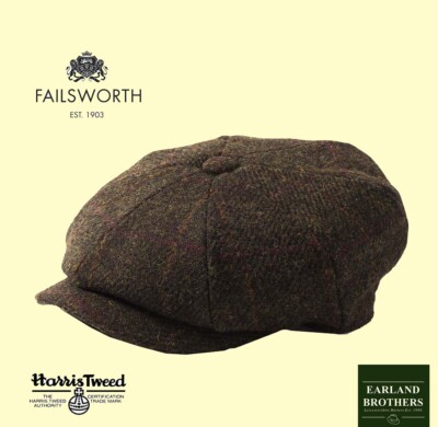 harris tweed 8 piece cap