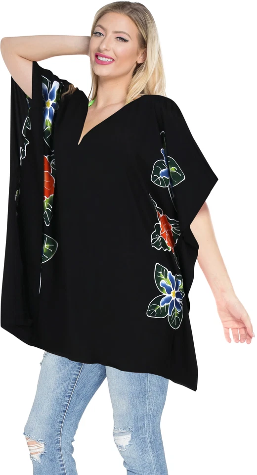 Mini Prendas para el torso para mujer LA LEELA Traje de baño Playa Traje de baño Cubrir EE. UU. 10-18 Negro_L276 Foto 3 de 3