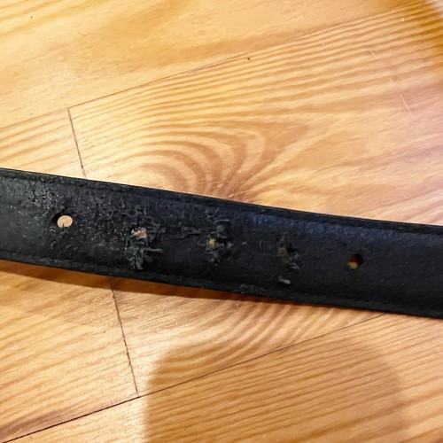 Ralph Lauren Polo Belt Mens 50 Black Leather Dressy Pony Logo Preppy Classic - Picture 7 of 12
