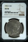 1902 S Morgan Silver Dollar NGC AU-58