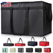 Insulated Food Delivery Bag, XXXL Insulated Reusable Grocery Cooler/Hot Bags, To