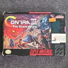 Konami Contra III The Alien Wars Super Nintendo SNES CIB Manual NTSC-U/C 1992