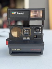 Vintage Polaroid Sun 660 Autofocus Instant Camera with Strap