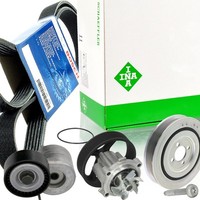 Bosch 6PK1306 Keilrippenriemen-Satz + Spanner Riemenscheibe Wapu FüR Fiat Panda