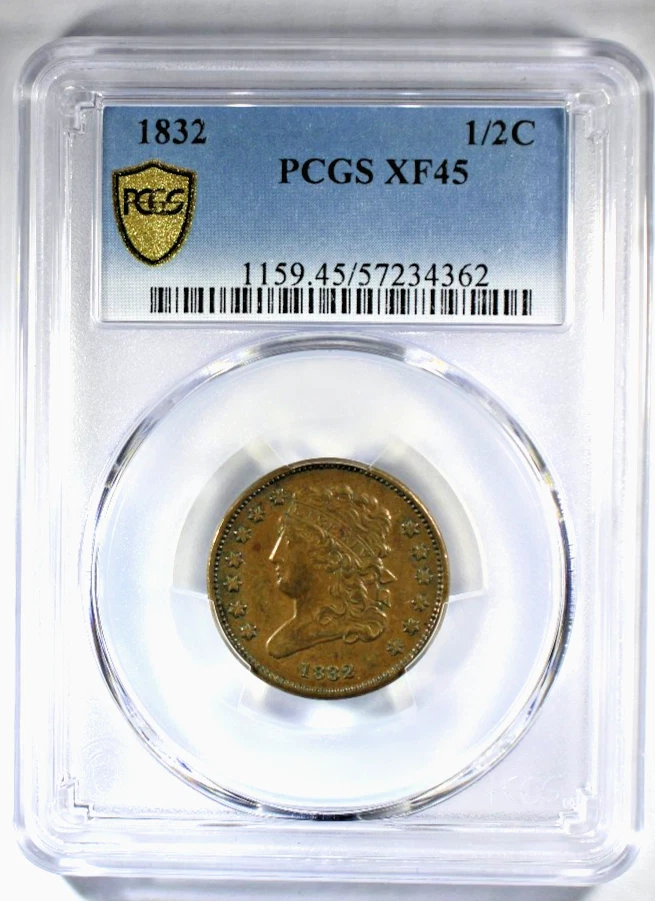 1832 Classic Head Half Cent - PCGS XF-45 - Extra Fine 45 - Image 2 of 4
