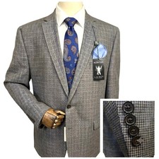 Ralph Lauren Blazer Mens 50R Silk Micro Check UltraFlex Lexington Sport Coat NEW