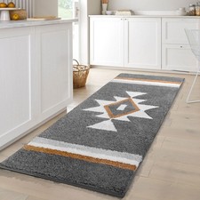 Boho Bath Rug Runner Non Slip Mat, Geometric Long Soft Absorbent Large Carpet...