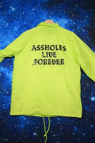 Assholes*s Live Forever Jacket Mens Medium Coach Windbreaker Streetwear - product listing photo