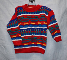 Childrens Multi-Color Geometric Abstract Sweater Made in U.S.A.