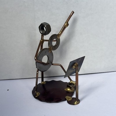 Rock Creek Metal Craft Hand Brazed Sitting Guitar Decor Gift Free Shipping!