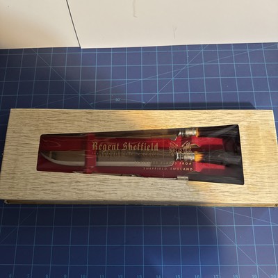 Vintage Regent Sheffield England 3-Piece Cutlery Set, Hollow Ground NOS