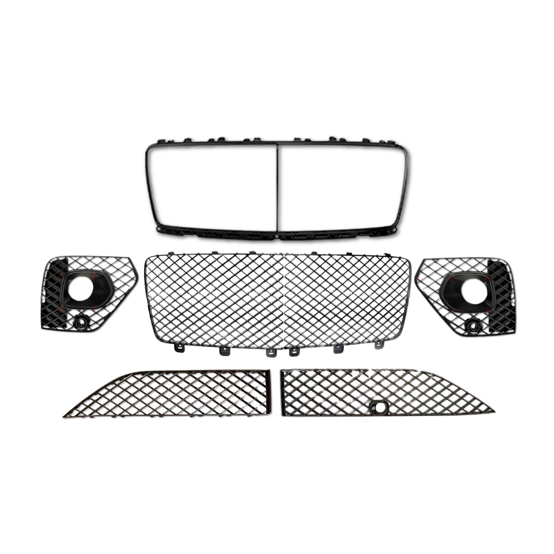 2021-2023 Bentley Bentayga Lower Upper Grille Set Gloss Black