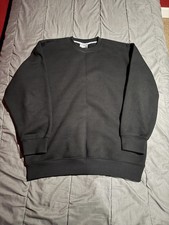 Black Men  s Pro Club Heavyweight Crew Neck Fleece Pullover Sweatshirt - Size M