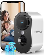 4G Cellular Security Camera with SIM Card Outdoor Indoor, 2K HD LTE