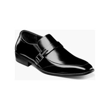 Stacy Adams Abram Moc Toe Bit Slip On Shoes Black 20186-001