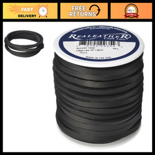 Latigo Leather Lace for Crafts  Jewelry Making, 1/8" x 50', Black, Durable  Ve