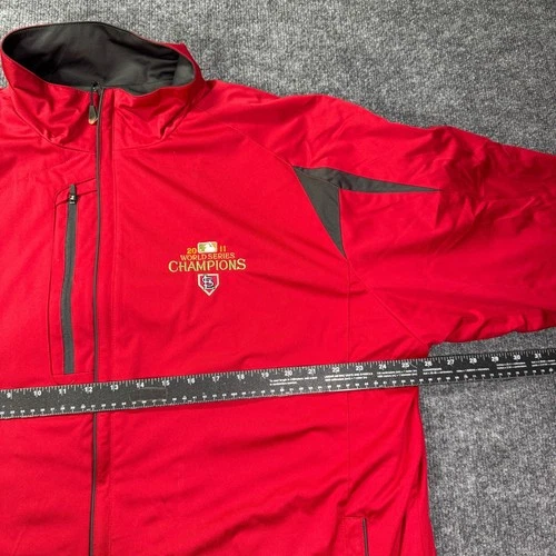 2011 World Series Champions St Louis Cardinals Antigua Windbreaker Mens XL Red image 7