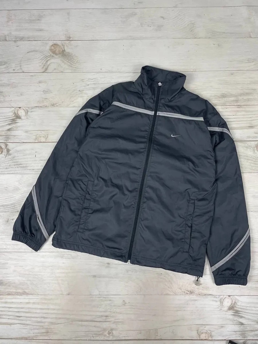 00s Nike nylon jacket check ドローコード テック VINTAGE NIKE BLACK