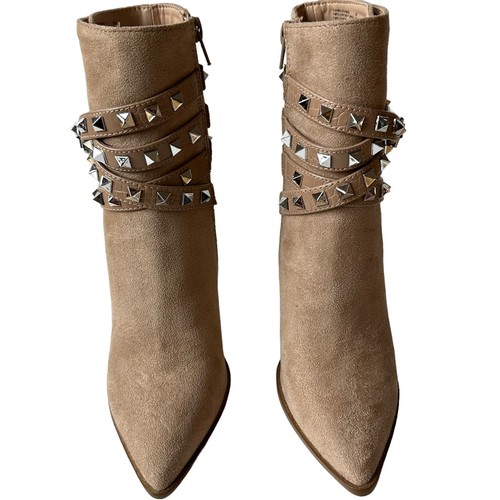 Steve Madden Stivali Scandal Cammello Beige Ecopelle Scamosciata Fibbia Stivaletto Donna Tg 5 - Foto 4 di 12