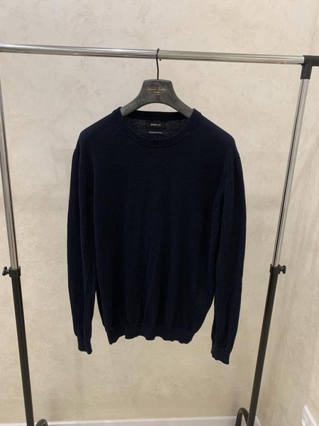 Men Replay Sweater Navy 40 /L / 48