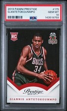 Giannis Antetokounmpo 2013 Prestige #175 PSA 10 Gem Mint Rookie Card Bucks. rookie card picture
