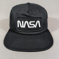NASA Buzz Aldrin Snapback Adjustable Hat Black