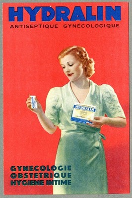   Hydralin Vintage French Ad Poster 16x24  - Early 20th Century Decor   