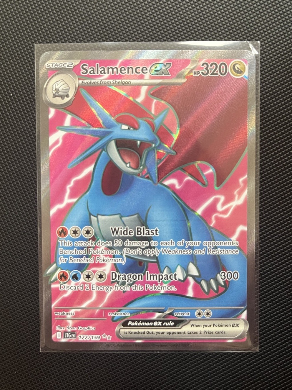 Salamence ex 177/159 Sv09: Journey Together Full Art Pokemon Card