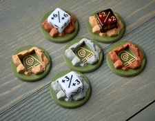6x MTG Earthbending Dice Counter Markers - Avatar Magic