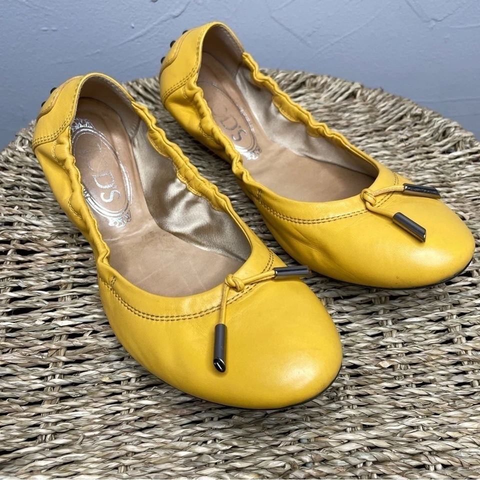 Bailarina Twee Italia Dopamina Colorido TODS Ballet Pisos Mujer Talla 6.5 Cuero Foto 2 de 4