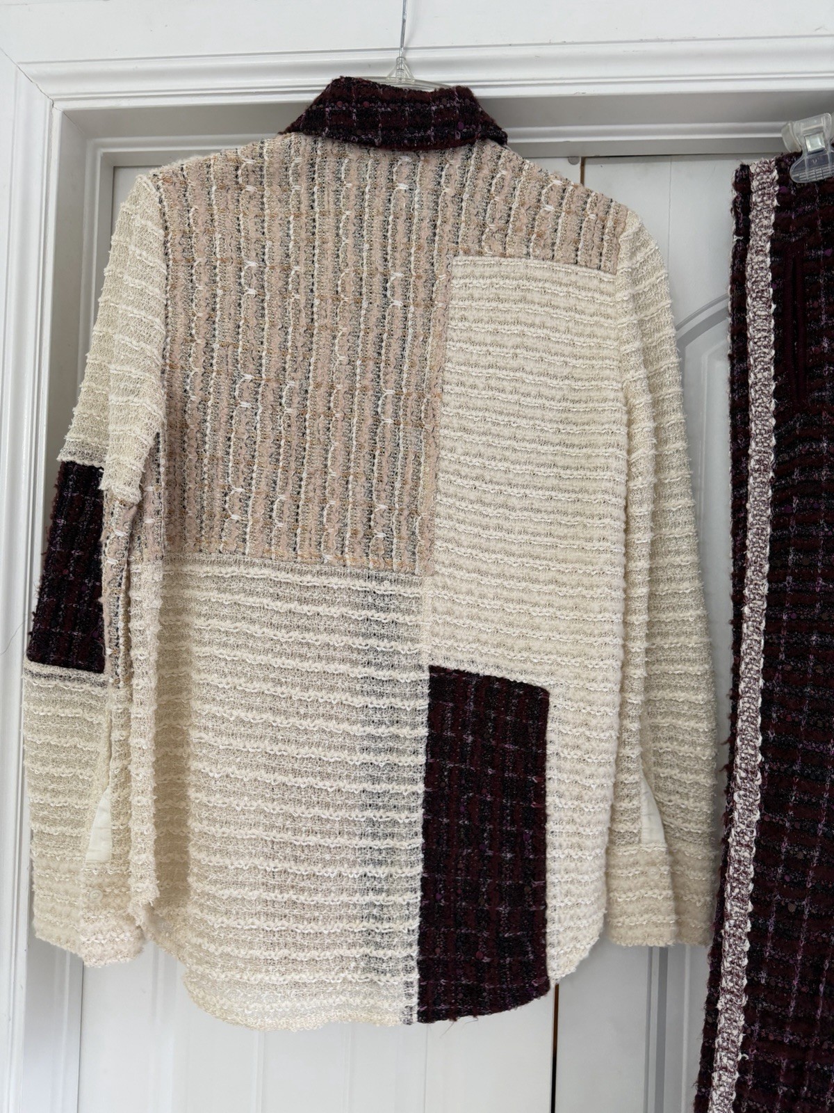 ST. JOHN Boucle Patchword Button Down Top & Pant … - image 4