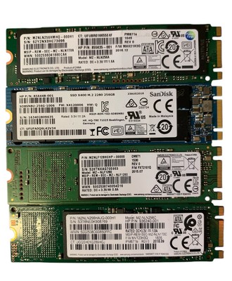 128GB 256GB 512GB M.2 SSD SATA Solid State Drives - verschiedene Marken gebraucht Posten