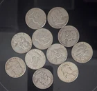 Lot of Ten (11) Coins - Franklin Half Dollar - 90% Silver - $5.50 Face Value