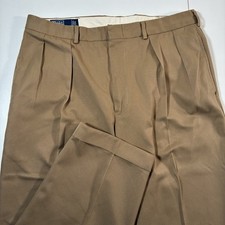 Vintage Polo Ralph Lauren Pants 34x25 Polyester Pleated Cuffed 36x30 