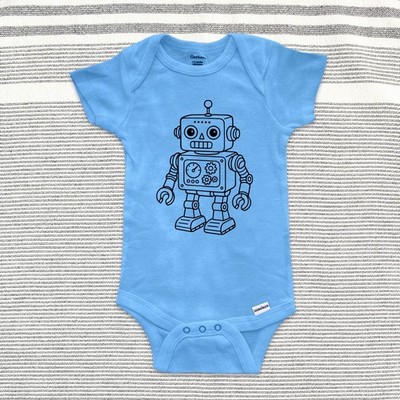 Robot design 1 - Baby Bodysuit Infant Toddler Youth Shirt