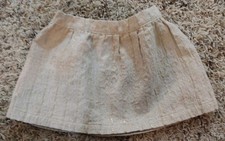 Girls Sz 4T Cream And Gold Sparkle Skirt Genuine Kid From OshKosh 9"L