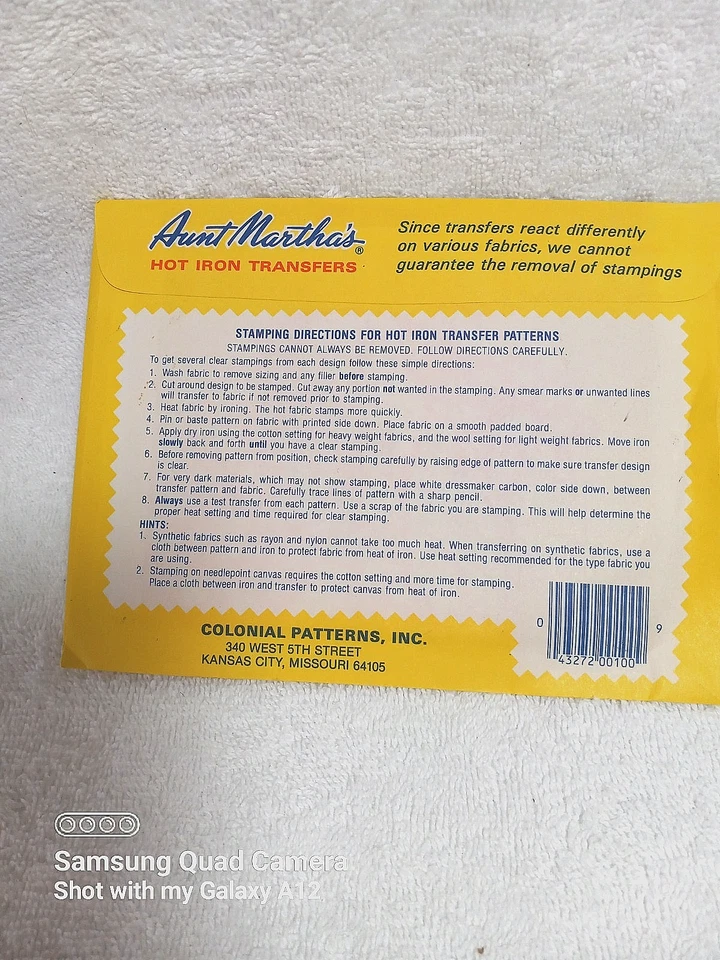 AUNT MARTHAS HOT IRON TRANSFERS # 3649 EARLY AMERICAN MOTIFS - Image 2 of 3