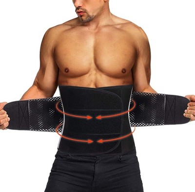 TAILONG Neoprene Waist Trimmer Ab Belt for Men Waist Trainer Corset Size L