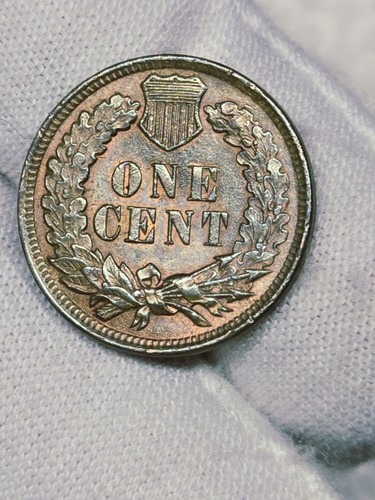 1899 Indian Head Penny Stempelglanz Erhaltung WUNDERSCHÖN blau+orange+rot getönt 👀! - Bild 9 von 12