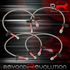 For 1990-1993 Integra DA DB Stainless Steel Braided Oil Brake Line Hoses Cables