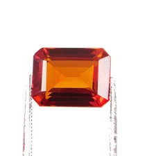 Natural Padparadscha Sapphire 11.70 Ct Emerald Cut Certified Loose Gemstone
