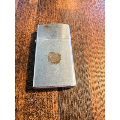 Vintage Osborne Kemper Thomas Flip Top Lighter Japan Brushed Silver Tone Metal