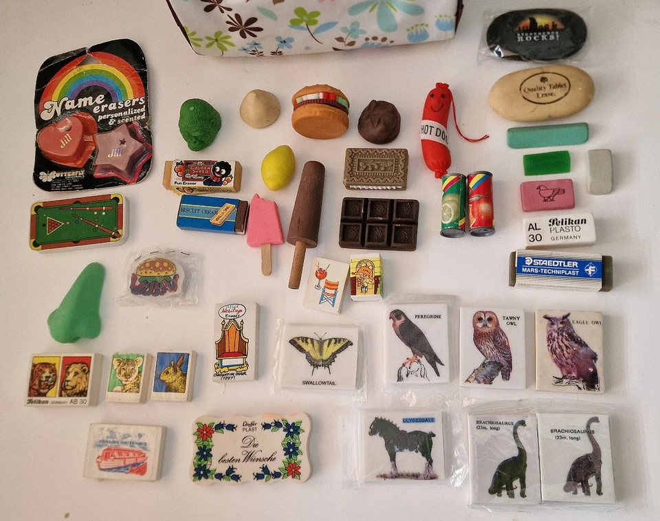 Vintage Erasers Rubbers Gommes Gomine Collectable Job Lot Gomas De Borrar LOVELY - Image 3 of 4