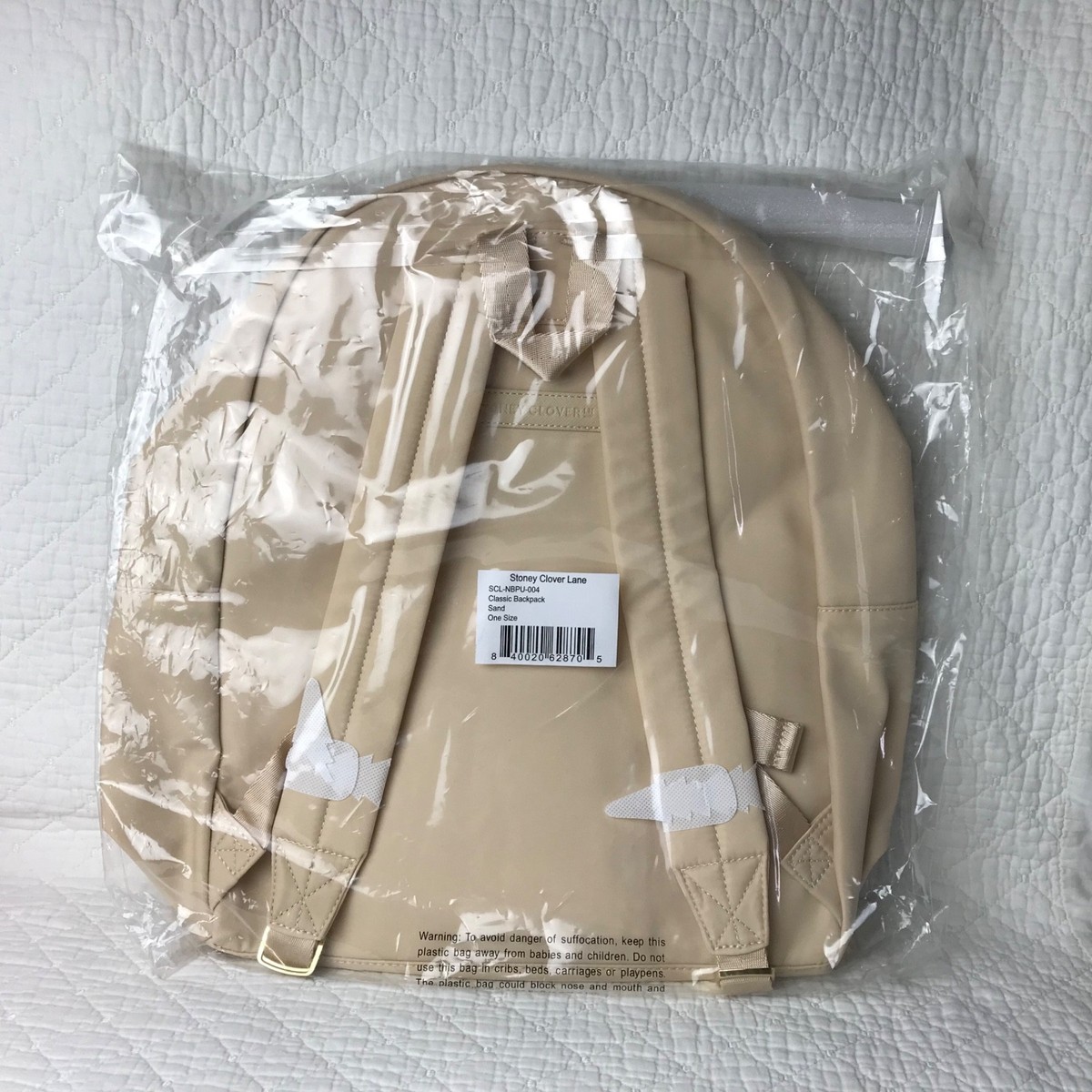 Stoney Clover Lane Classic Backpack Nylon One SZ Sand NWT | eBay display picture 3