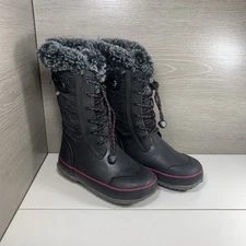 Bogs Arcata Knit Youth Girls Winter Snow Boots Rubber/Faux Fur Size 1